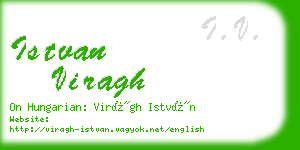 istvan viragh business card